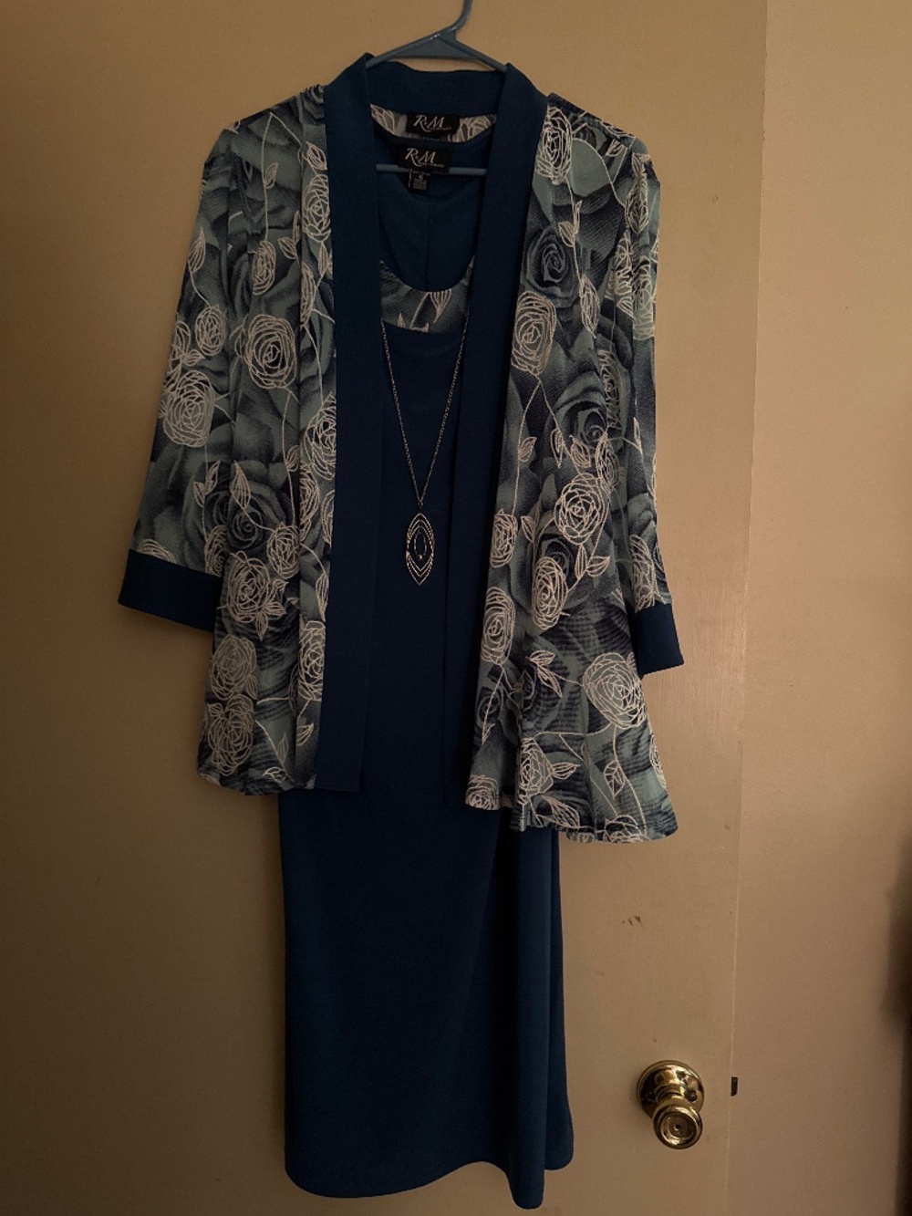 R&M teal /blue dress with jacket